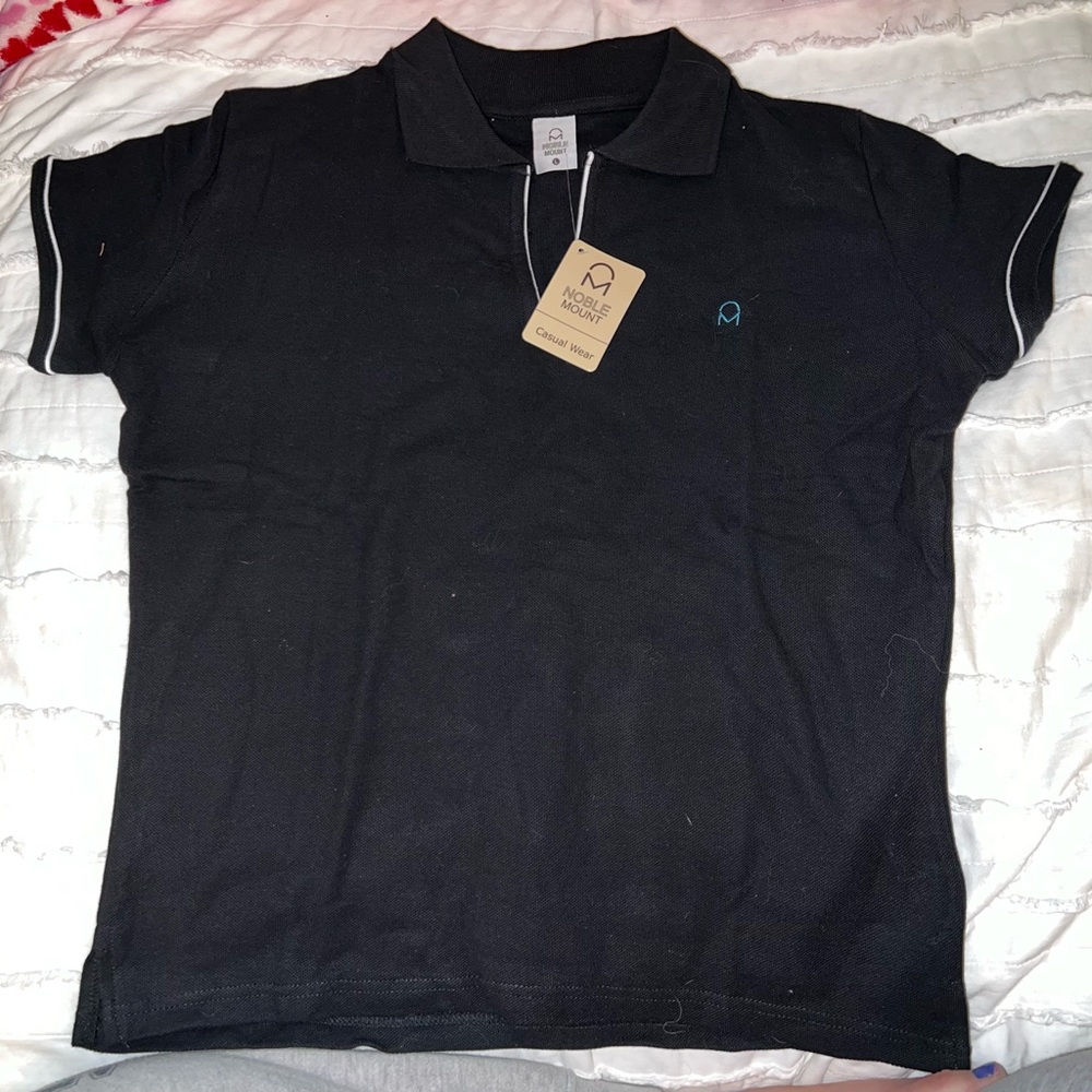 Noble Mount Black Polo NWT Size Large